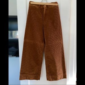 Wide Leg Corduroy Trousers
